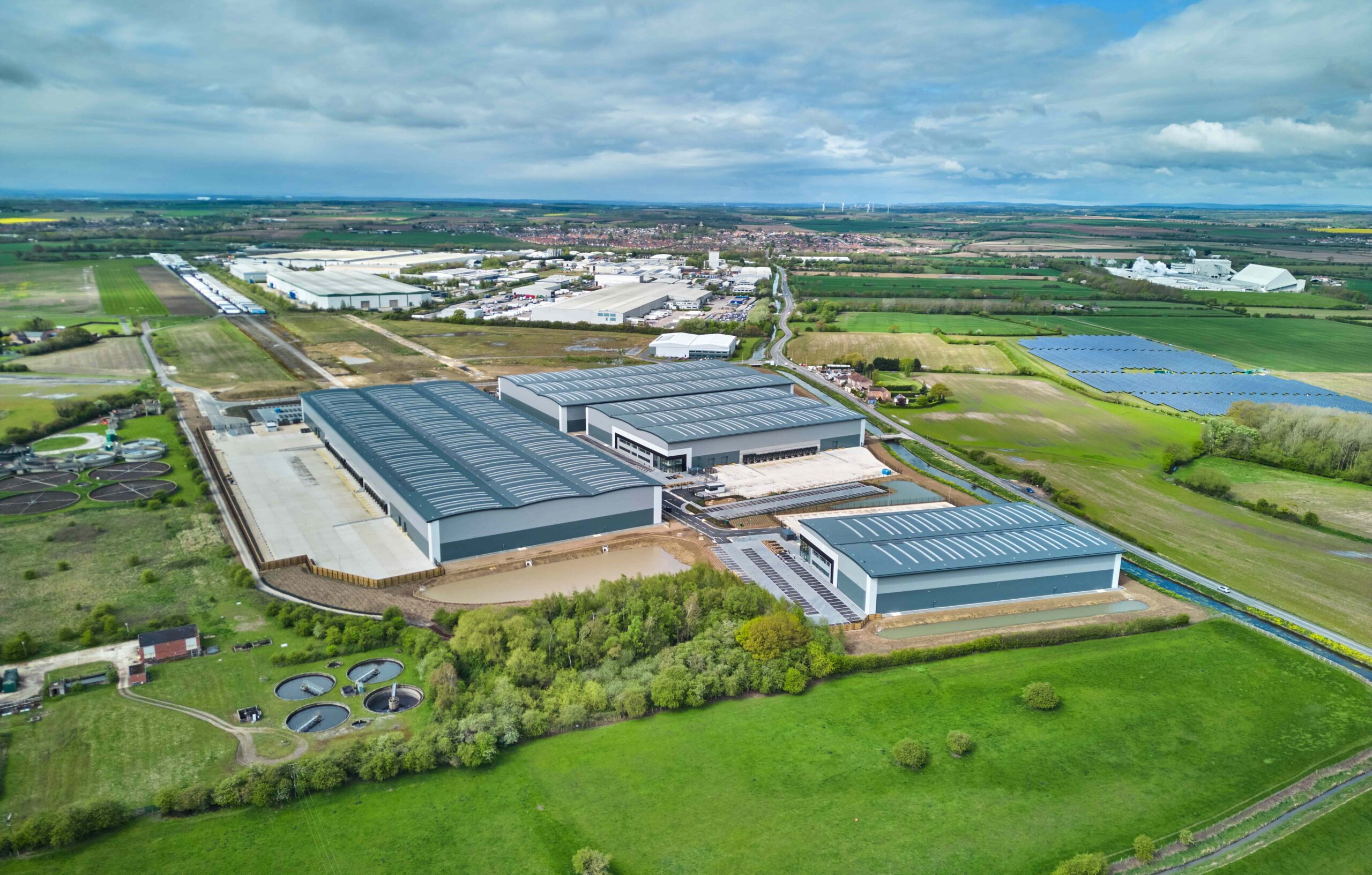 Aerial photograph of the Sherburn 42 site showing industrial units.