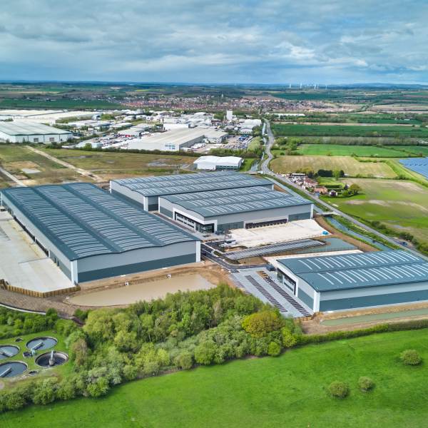 Aerial view of Sherburn 42 industrial units
